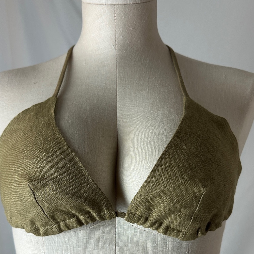 OZMA Olive Green Halter Bralette
